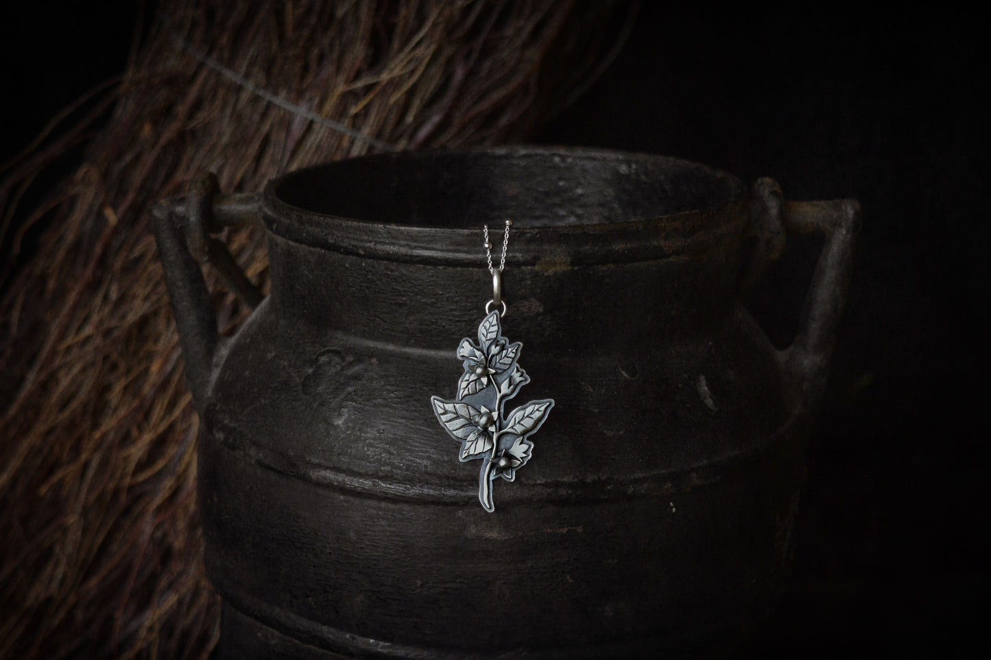 Belladona botanical pendant